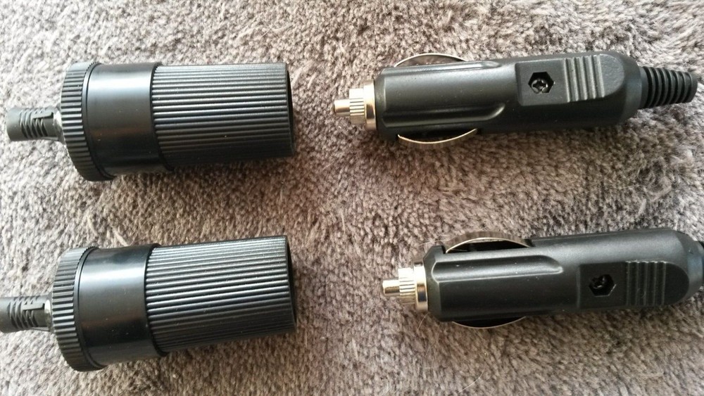 2x CIGARETTE LIGHTER PLUG + 2x COUPLING for self-assembly solderable