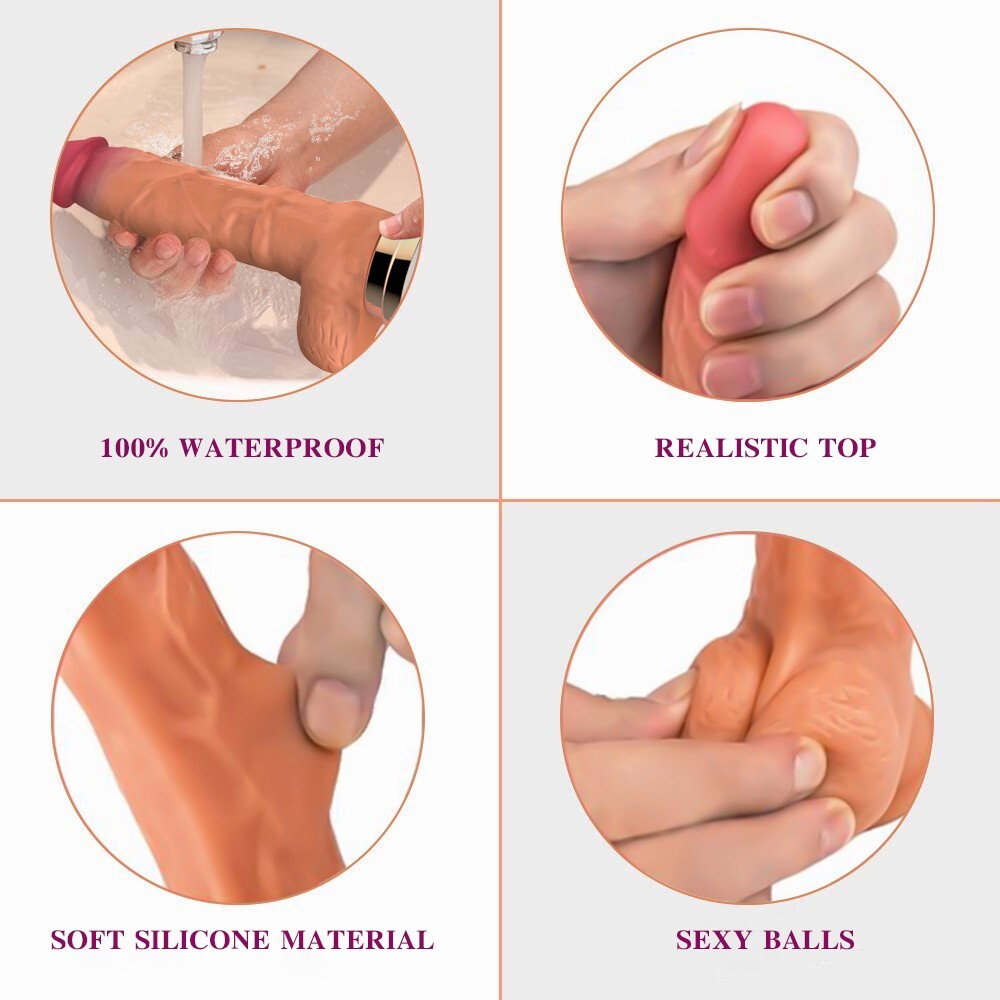 Automatic-Thrusting-Heating-Dildo-Vibrator-Hand-Free-Machine-Women-USE-Lubricant