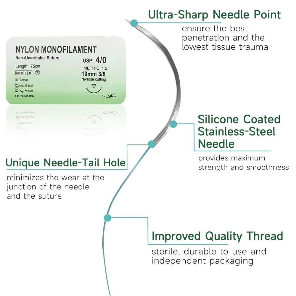Suture Practice Complete Kit for Students (30 Pieces) Include Reusable Upgrad...