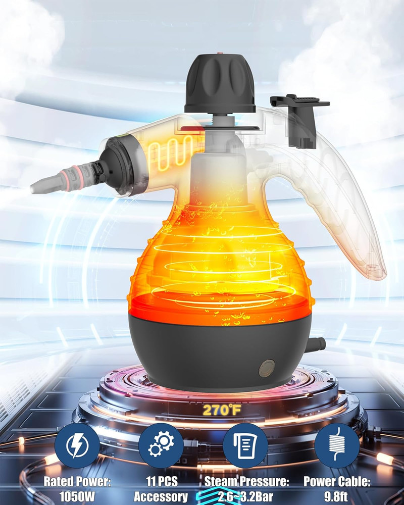 Steam Cleaner Multi-Surface 11pcs Accessories White