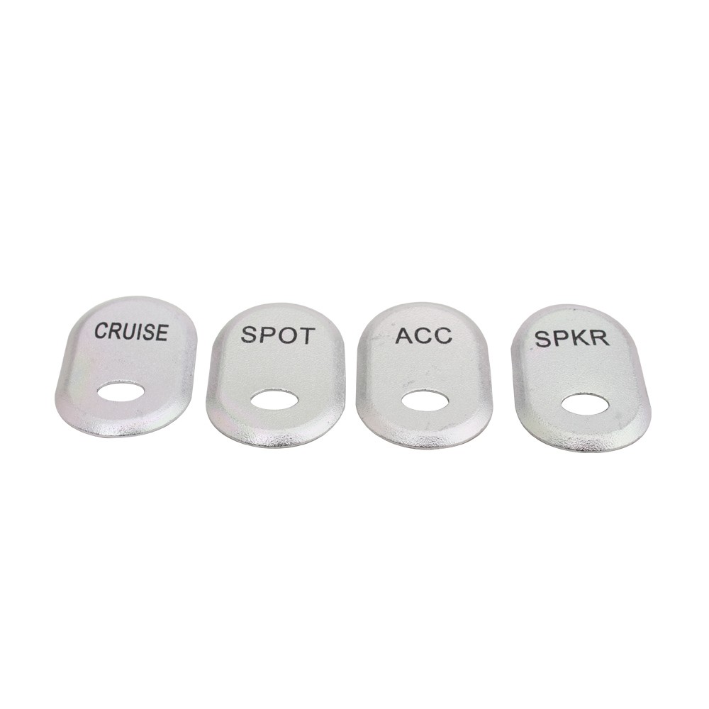 4pcs Silver Inner Fairing Switch Panel Dash Cap For Harley Touring Electra Glide