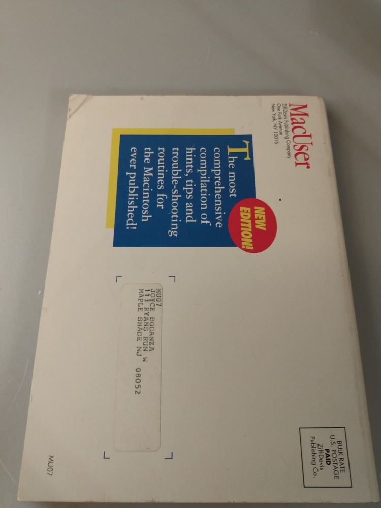 Vintage MacUser Hints and Tips 1992 Edition - Apple Computer Memorabilia