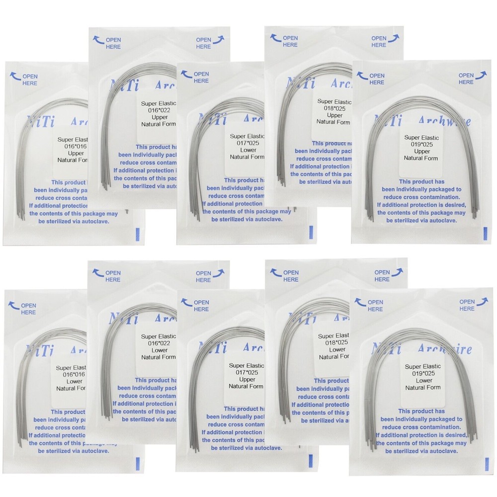 10 pcs/Pack Dental Orthodontic Super Elastic Niti Arch Wire Rectangular Nature