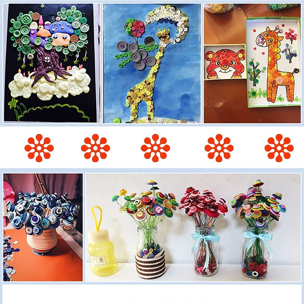 600-700 PCS Blue Buttons for Crafts, Assorted Size Sewing Decor Bulk Bundle