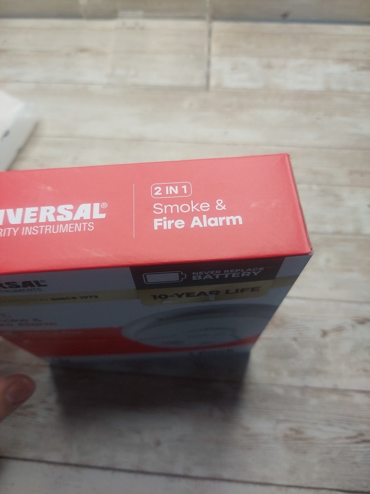 Universal Security Instruments 1 Pack 2 In 1 Smoke&Fire Alarm