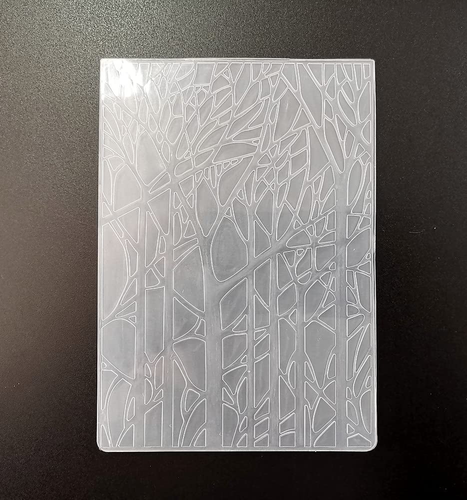 Merry Christmas Forest Tree Plastic Embossing Folders for Card Making Scrapbo...