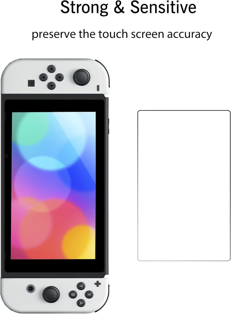 4-Pack Tempered Glass Screen Protector for Nintendo Switch OLED 2021 w/ Alignmen