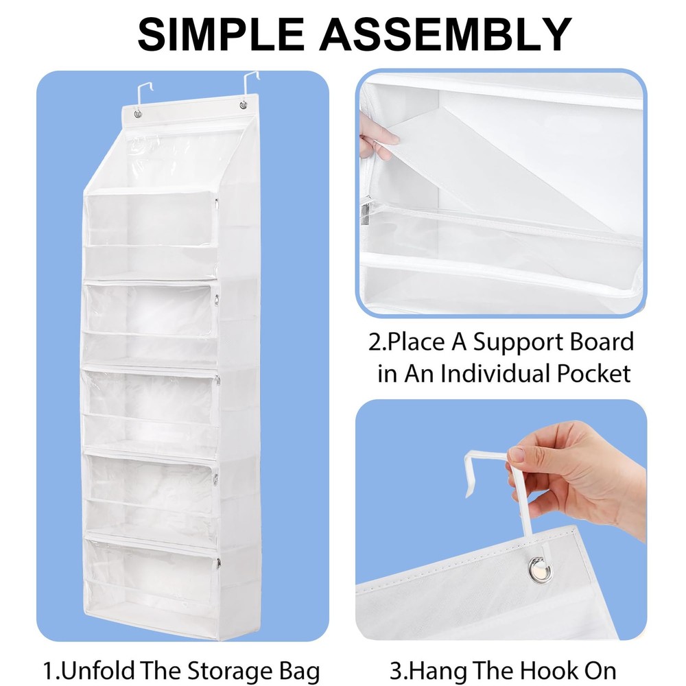 Hanging Yarn Storage Organizer, Large Capacity Knitting Organizer Storage wit...