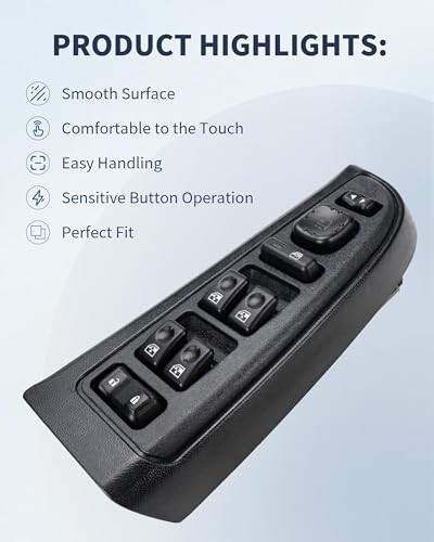 Driver Side Master Power Window Switch (Tan Bezel) with Power Folding 920-022