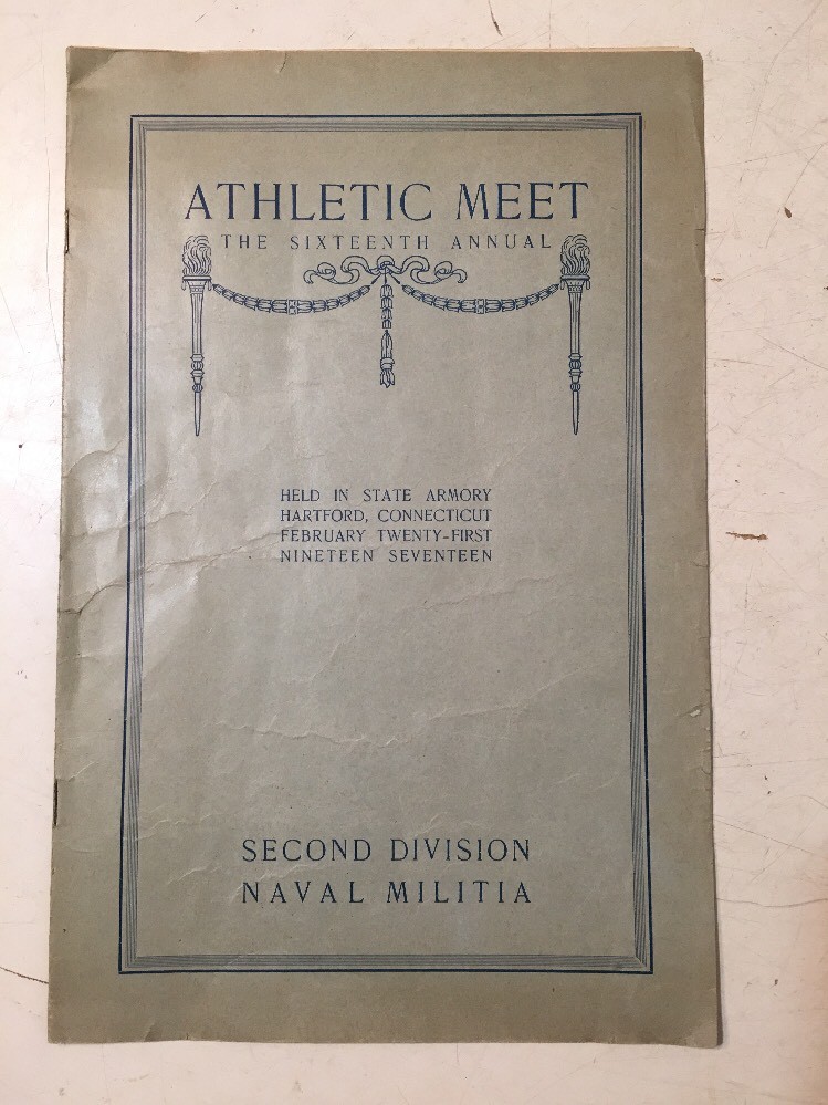 Antique 1917 Connecticut Second Division Naval Militia Athletic Meet Program