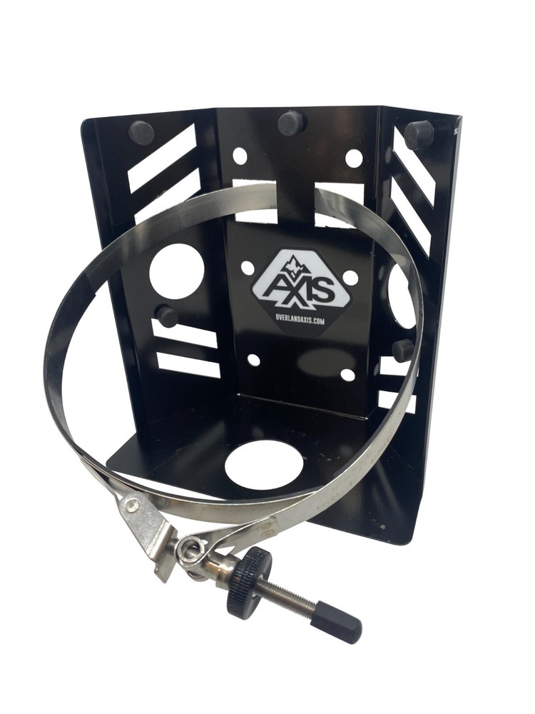 Overland AXIS 5 LB Propane Tank Vehicle STEEL Mount with Quick Release