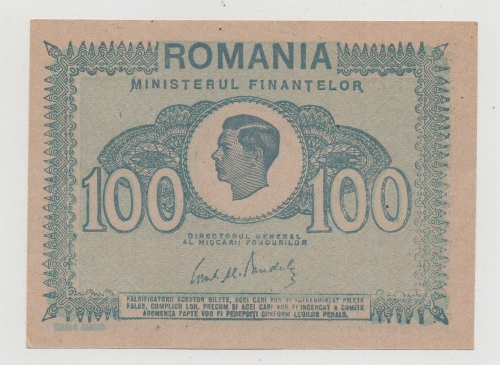 ROMANIA 100 LEI 1945 PICK 78 UNC