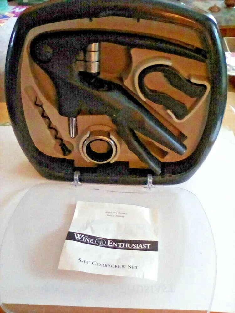 Wine Enthusiast 5-piece corkscrew set.
