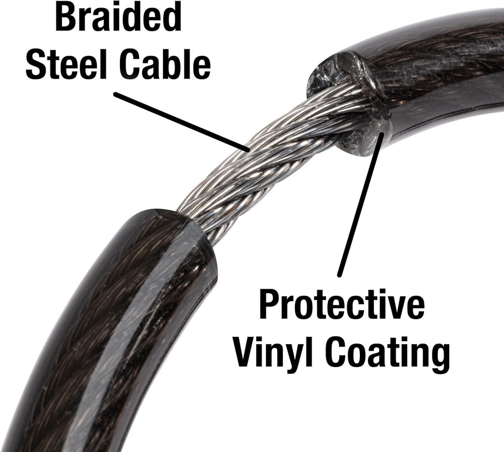 Master Lock Combination Cable Lock Braided cable 5ft X 6mm 8152D