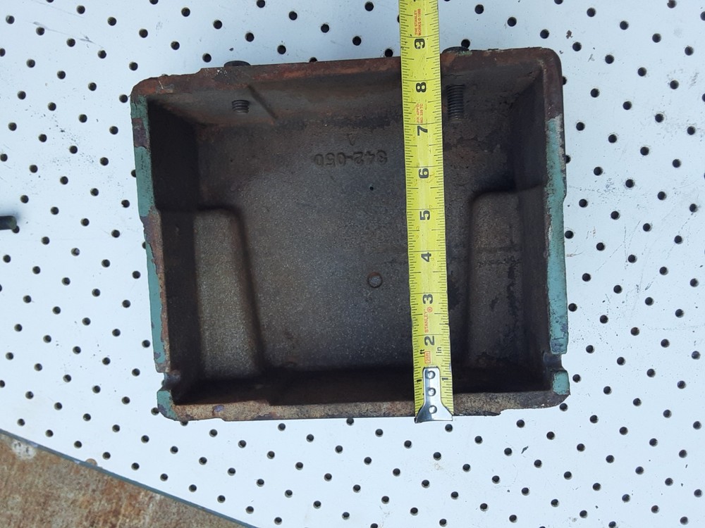 20" Clausing drill press front cast iron cover data plate