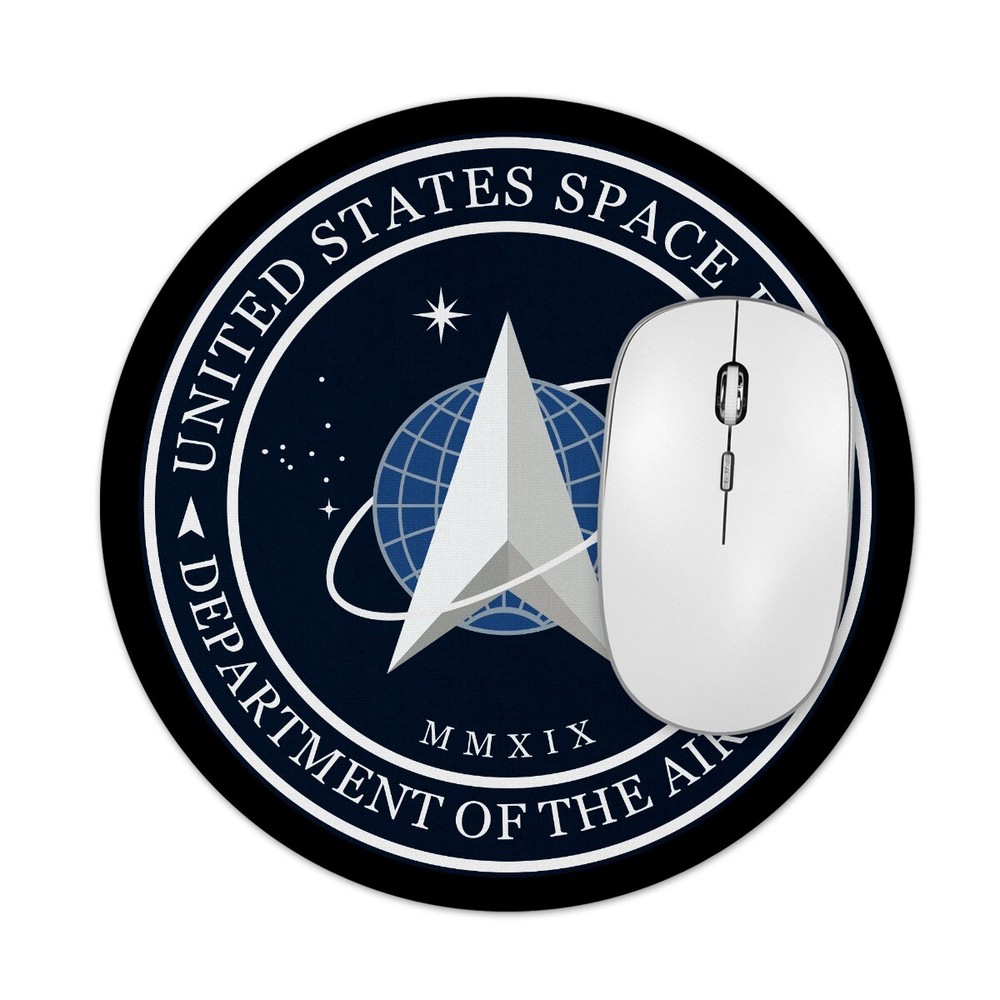 Space Force Logo 7.5 Round Mousepad 1/4 Thick