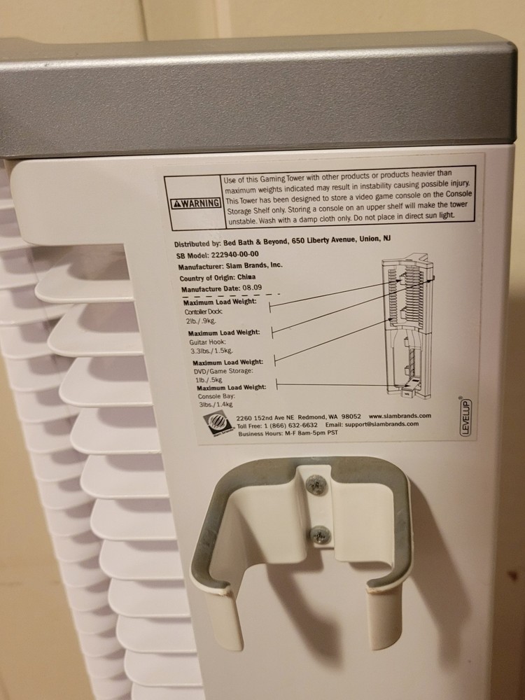 36” NINTENDO Wii Storage Tower Rack Tall Stand 20 Video Game Console Display