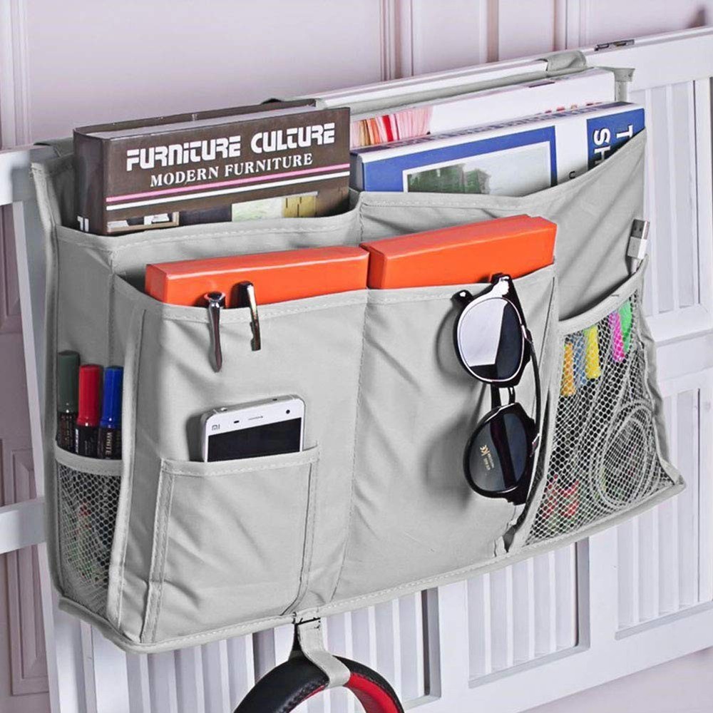 Bunk Bed Organizer - Bedside Storage Caddy with Pockets for College Dorm, Hos...