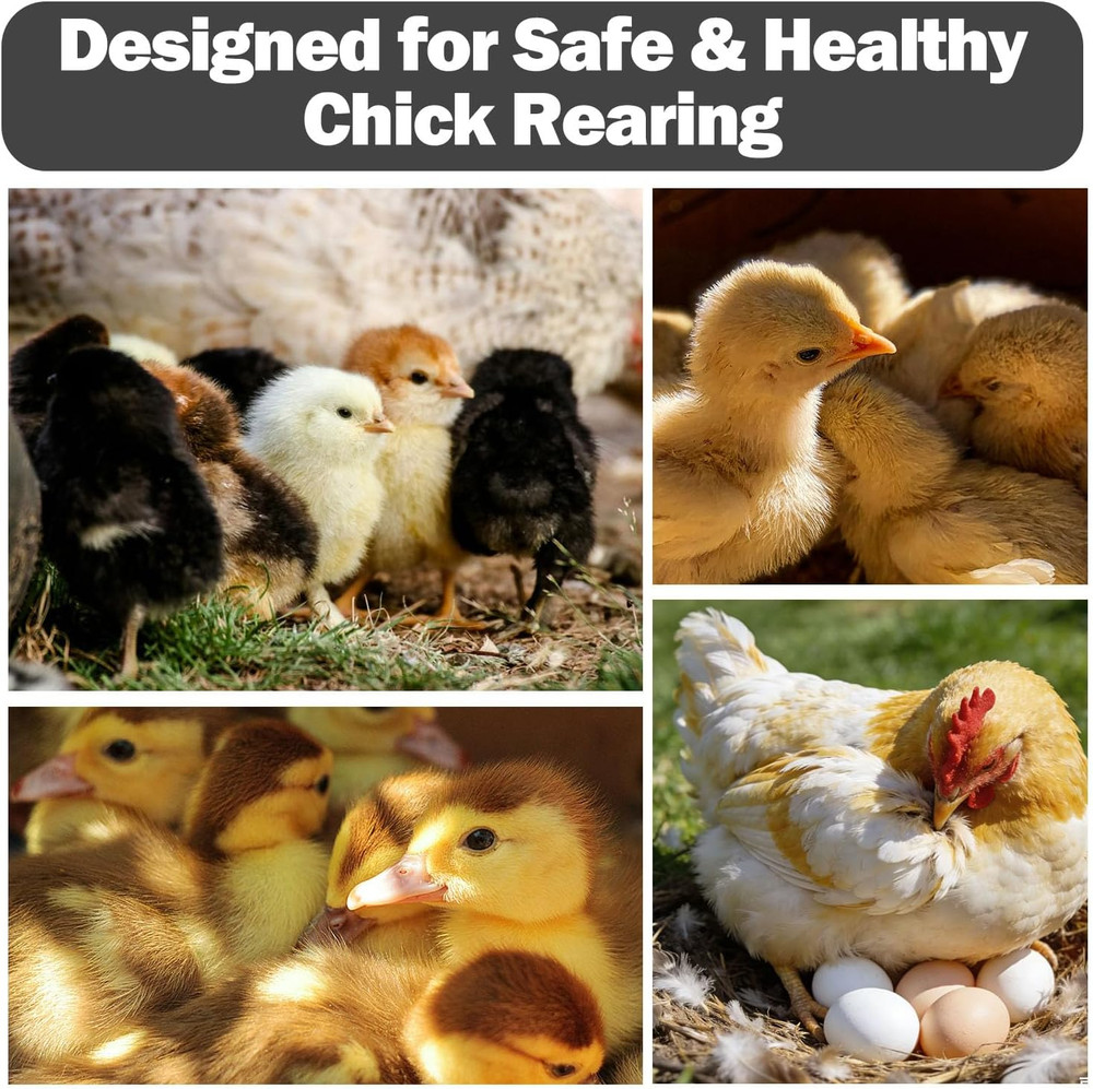 Chicken Brooder Box for Chicks, Pop up Chick Starter Kit Brooder Pen with Double