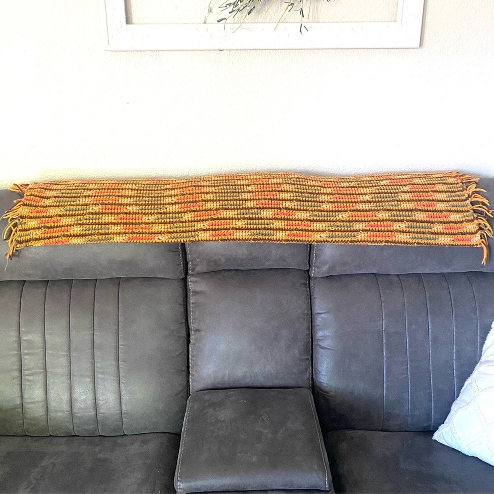 Vintage 70’s Small Crocheted Throw Blanket