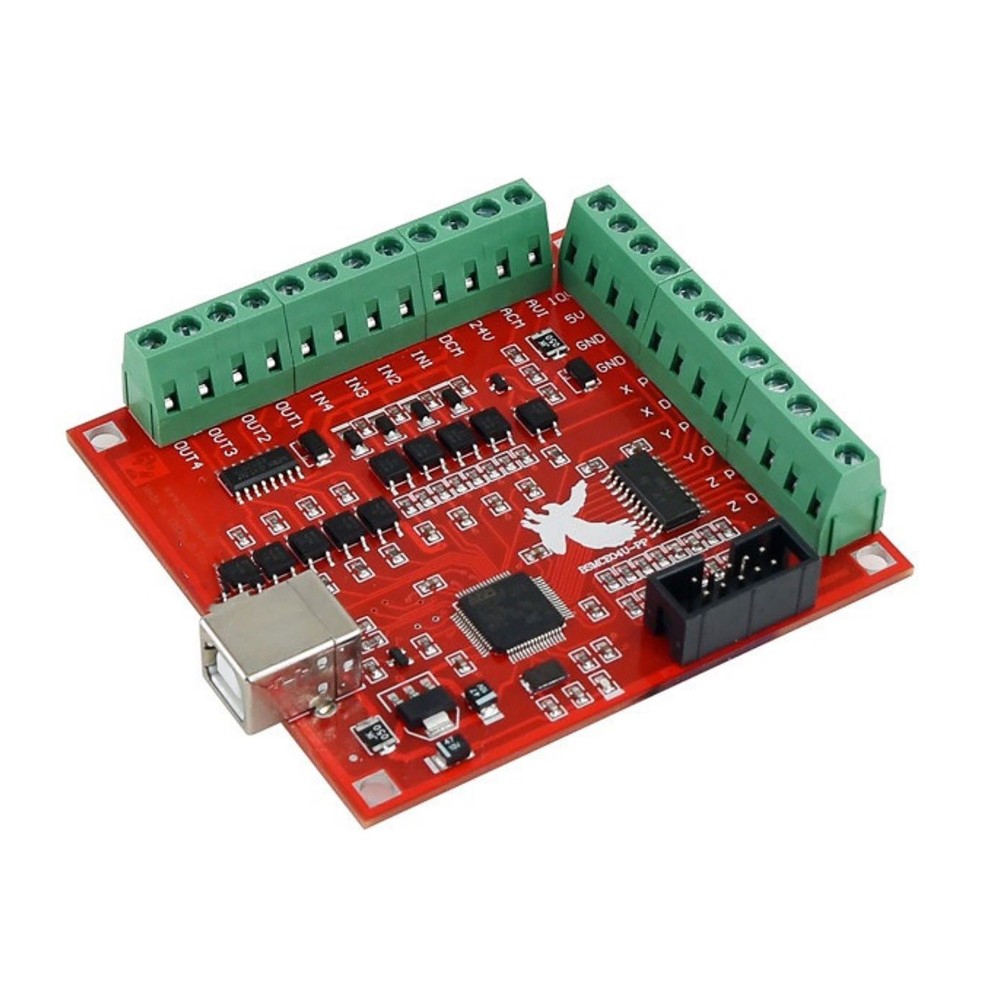 CNC USB 100Khz Breakout Board 4-Axis Driver Motion Controller For MACH 3