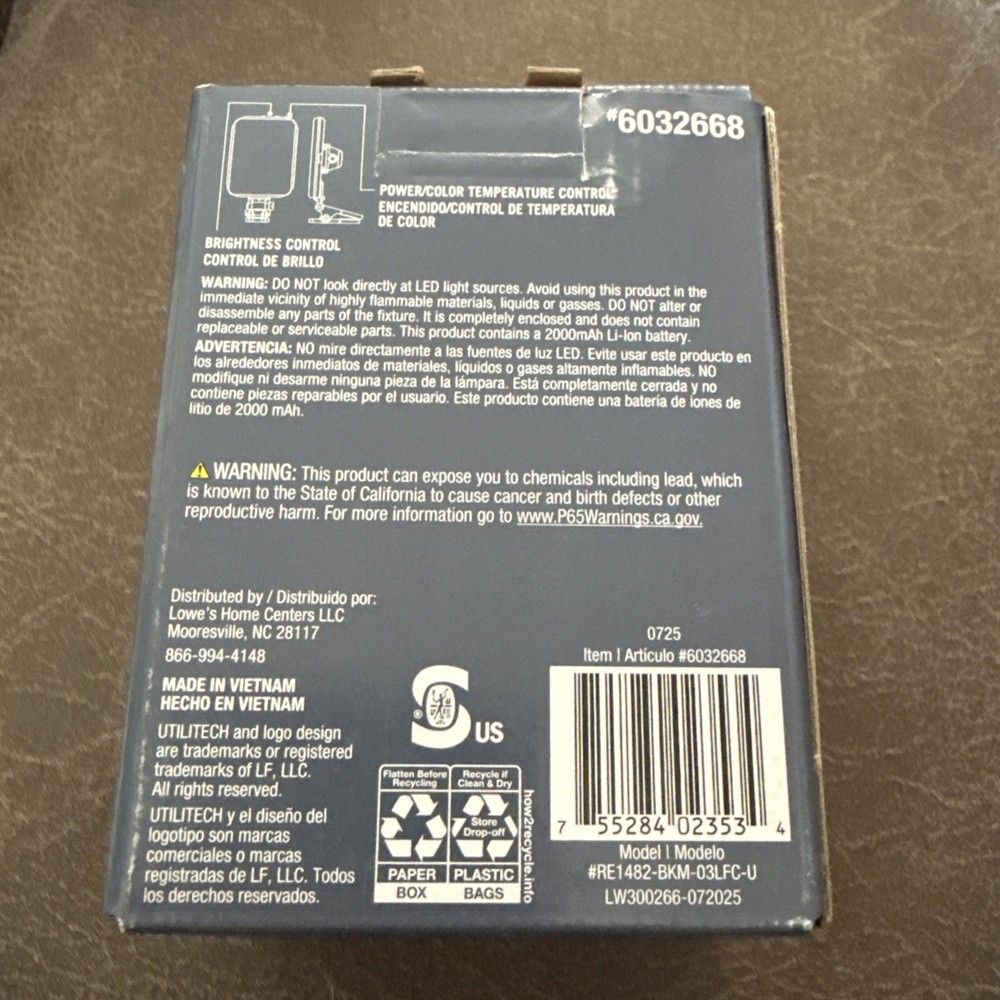 Rechargeable LED Light for Phone Tablet or Laptop Utilitech