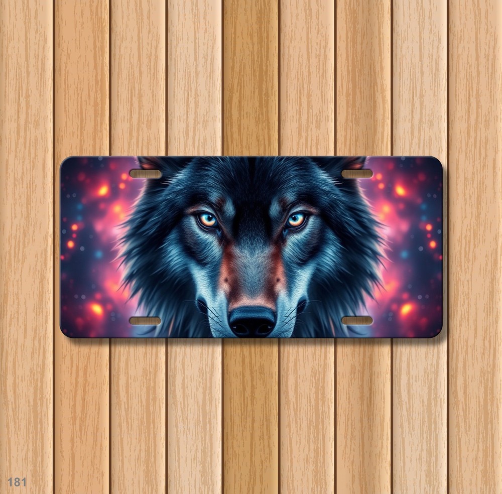 Powerful Wolf License Plate Custom Car Tag Gift Idea