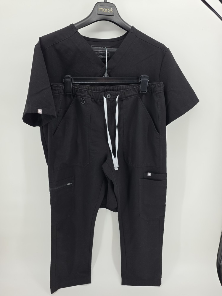 Figs Scrubs Set Technical Collection Women’s Medium Black Top & Pants