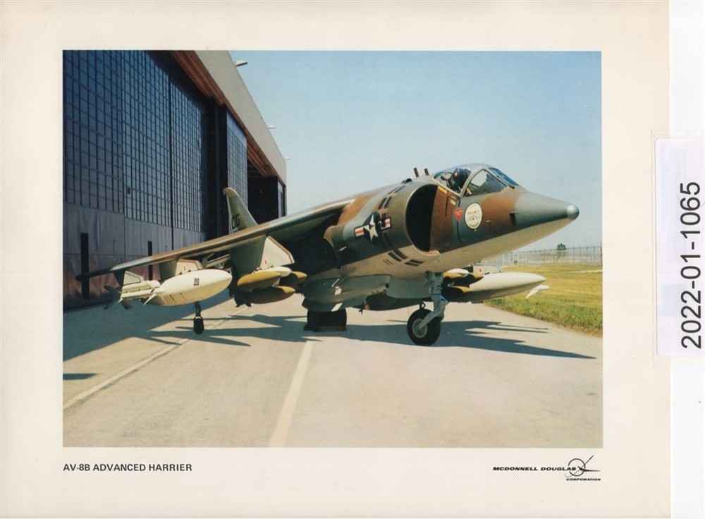 1978 McDonnell Douglas AV-8B Advanced Harrier Original Specification Print