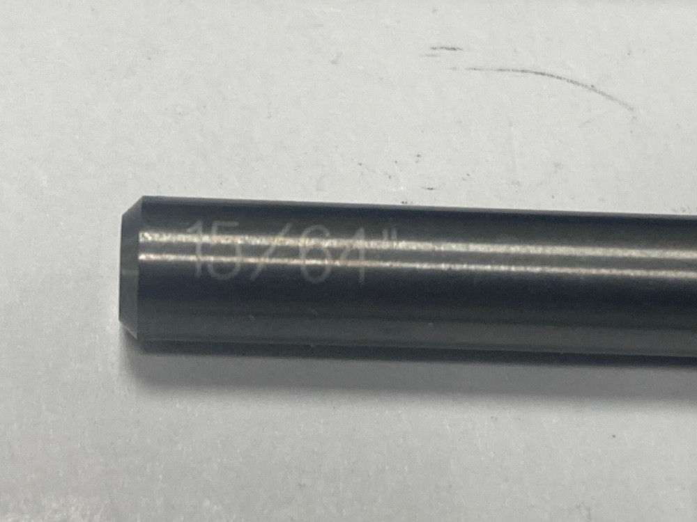 MA Ford 21023440, 15/64", Solid Carbide Screw Machine Drill, 3FL, 135°, Bright