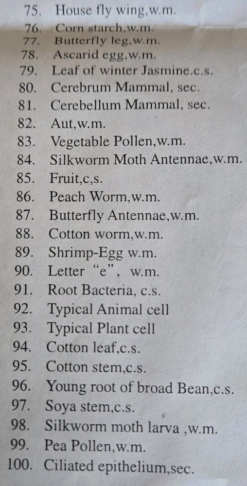 Microscope Microscopy 200 slide various preparers slides with 2 wooden boxes