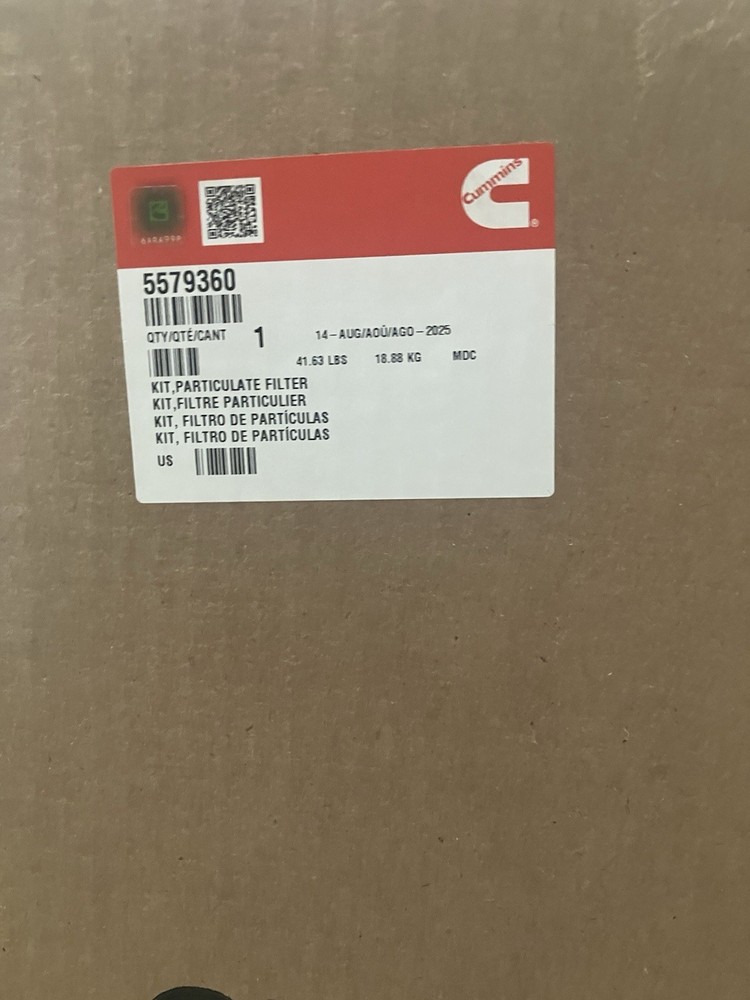 5579360 OEM CUMMINS PARTICULATE FILTER KIT DPF