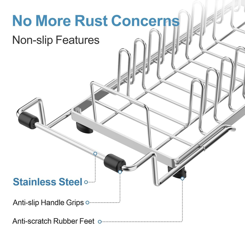 Stainless Steel Small Dish Drying Rack - Compact in Sink with Drainboard