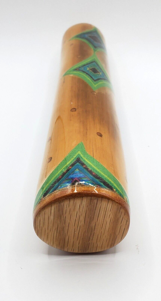 Bamboo Rain Stick Decorative Percussion Instrument GlossyLacquered Finish 9 3/4"