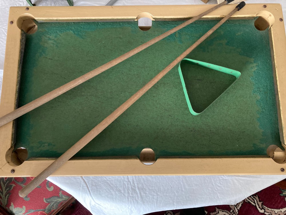 VINTAGE BURROWES POOL TABLE- table top 1940’s