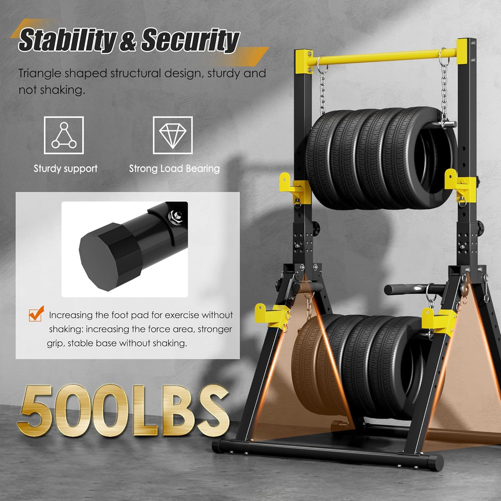 Sogespower Power Tower Pull up Bar Station, Foldable Pull up Dip Station Free St