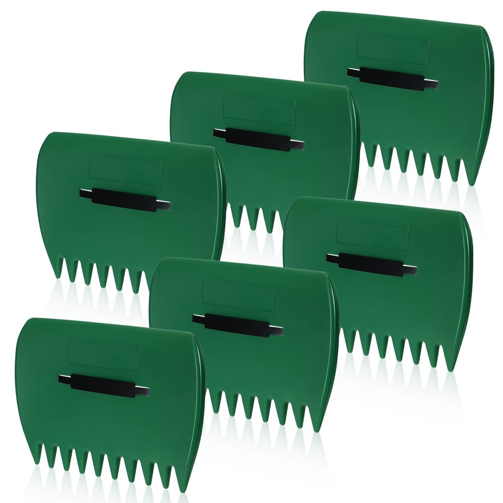 6 Pcs Leaf Scoops Hand Rakes, Large Leaf Scoops and Claws Lightweight Plastic...