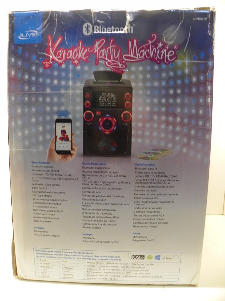 iLive IJMB587B Karaoke System with Bluetooth