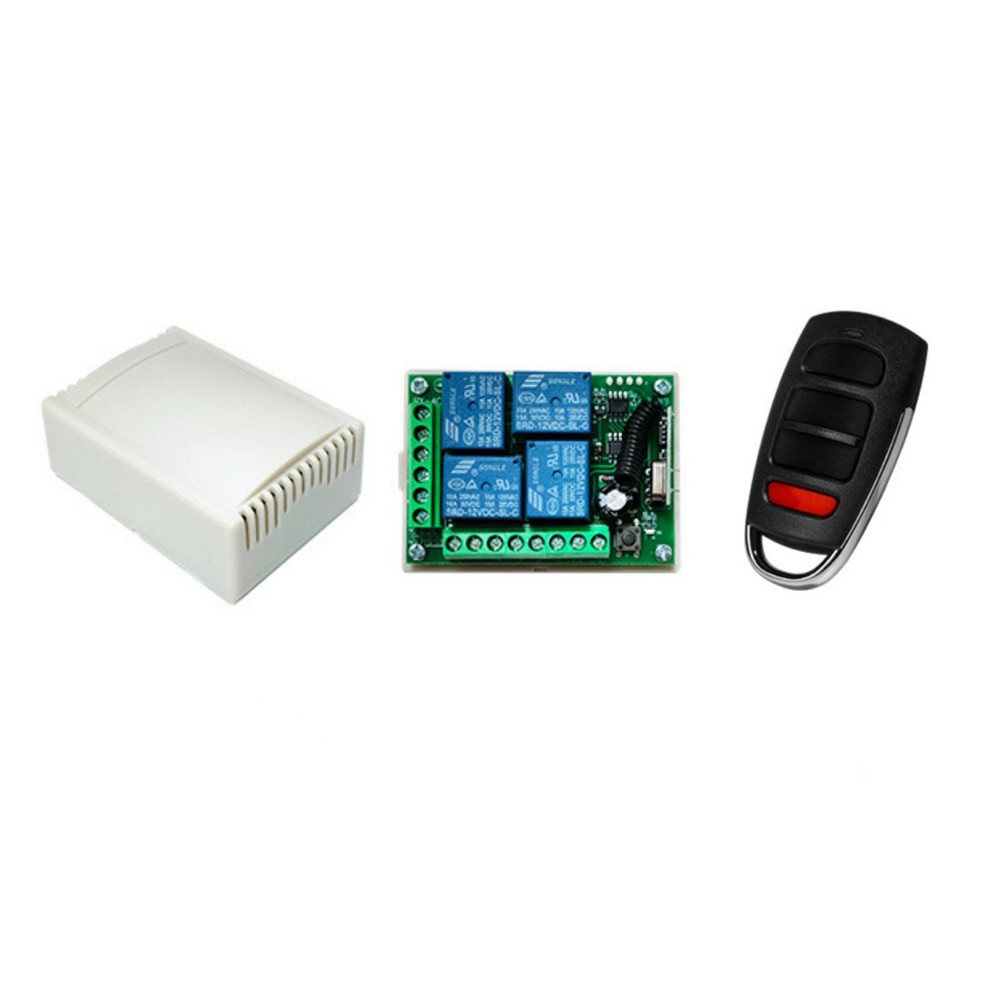 New QIACHIP 4CH Channel Relay Switch Transmitter+Receiver Remote Control