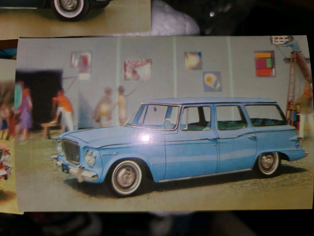 1961 Studebaker Original Dealer Post Cards 3 Models Unmarked