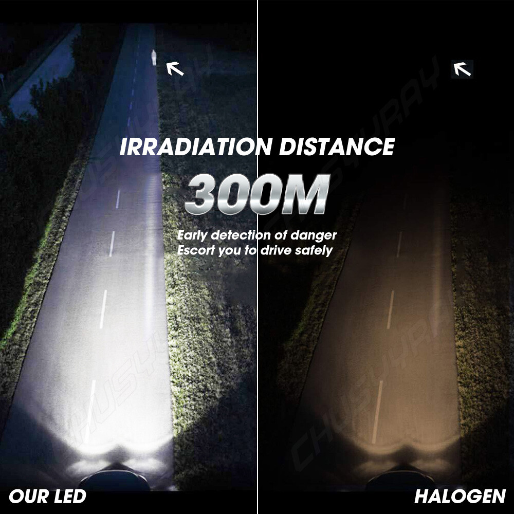 4x For Honda Civic 2006-2011 LED Headlight High Low Beam Bulbs Combo Kit