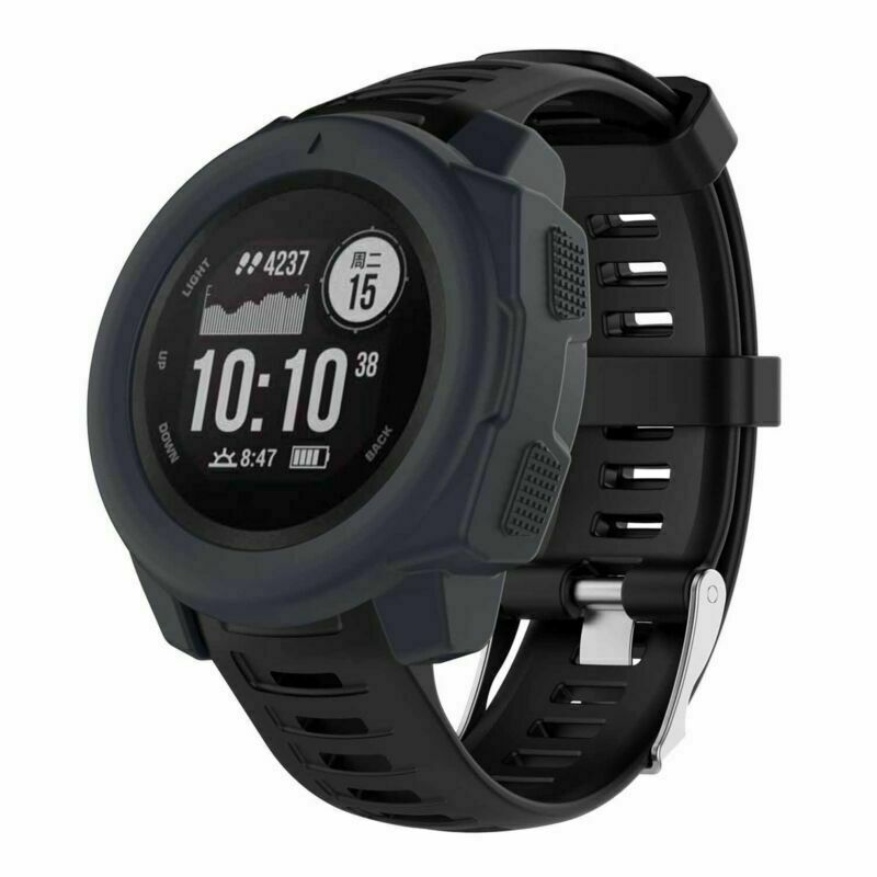 Silicone Watch Frame Case Cover Shell Protector For Garmin Instinct GPS Watch