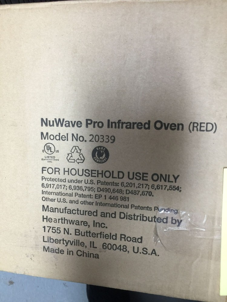 Nuwave Pro infrared Oven (Red) Model #20339