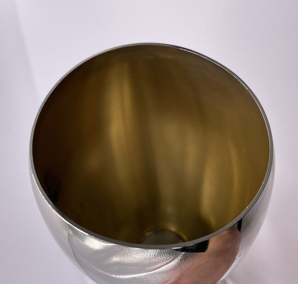 纯银KY蓝草开放式奖杯啤酒杯-