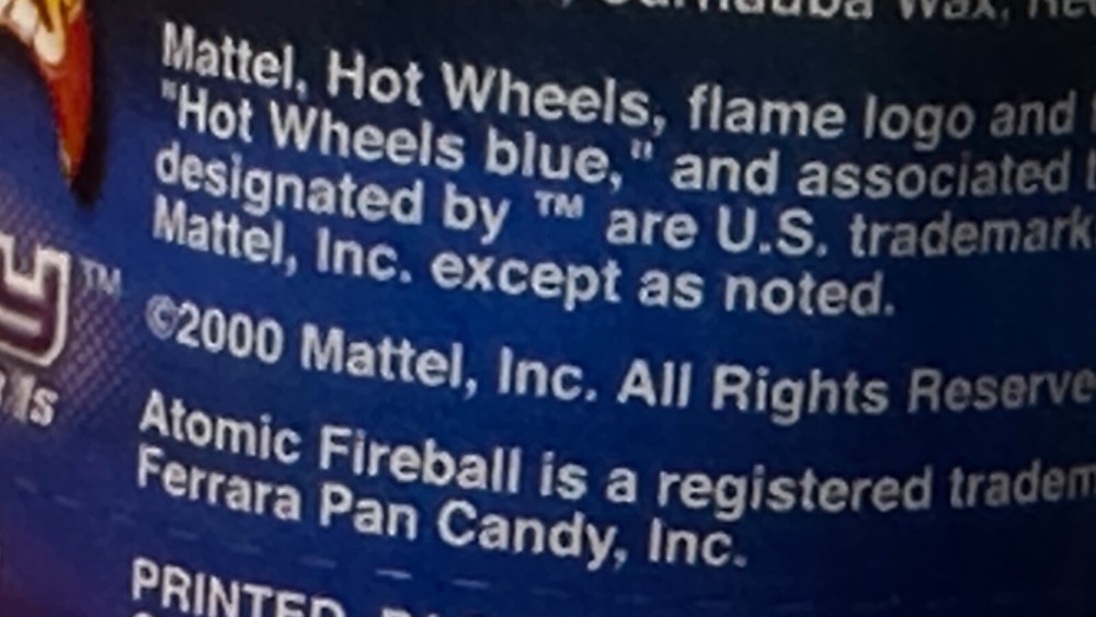 Hot Wheels Atomic FireBall Flix Candy Dispenser from 2000