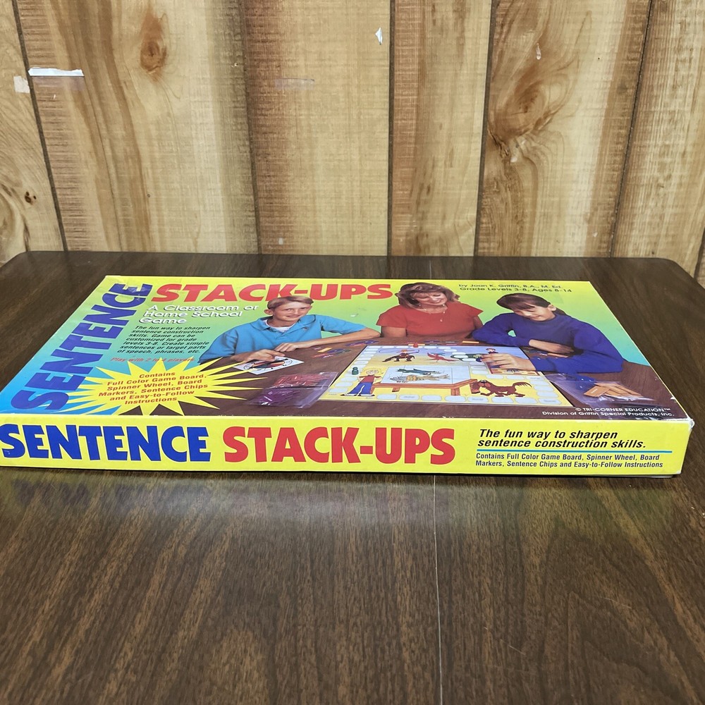Sentence Stack-ups Board Game For Learning Grade Levels 3-8