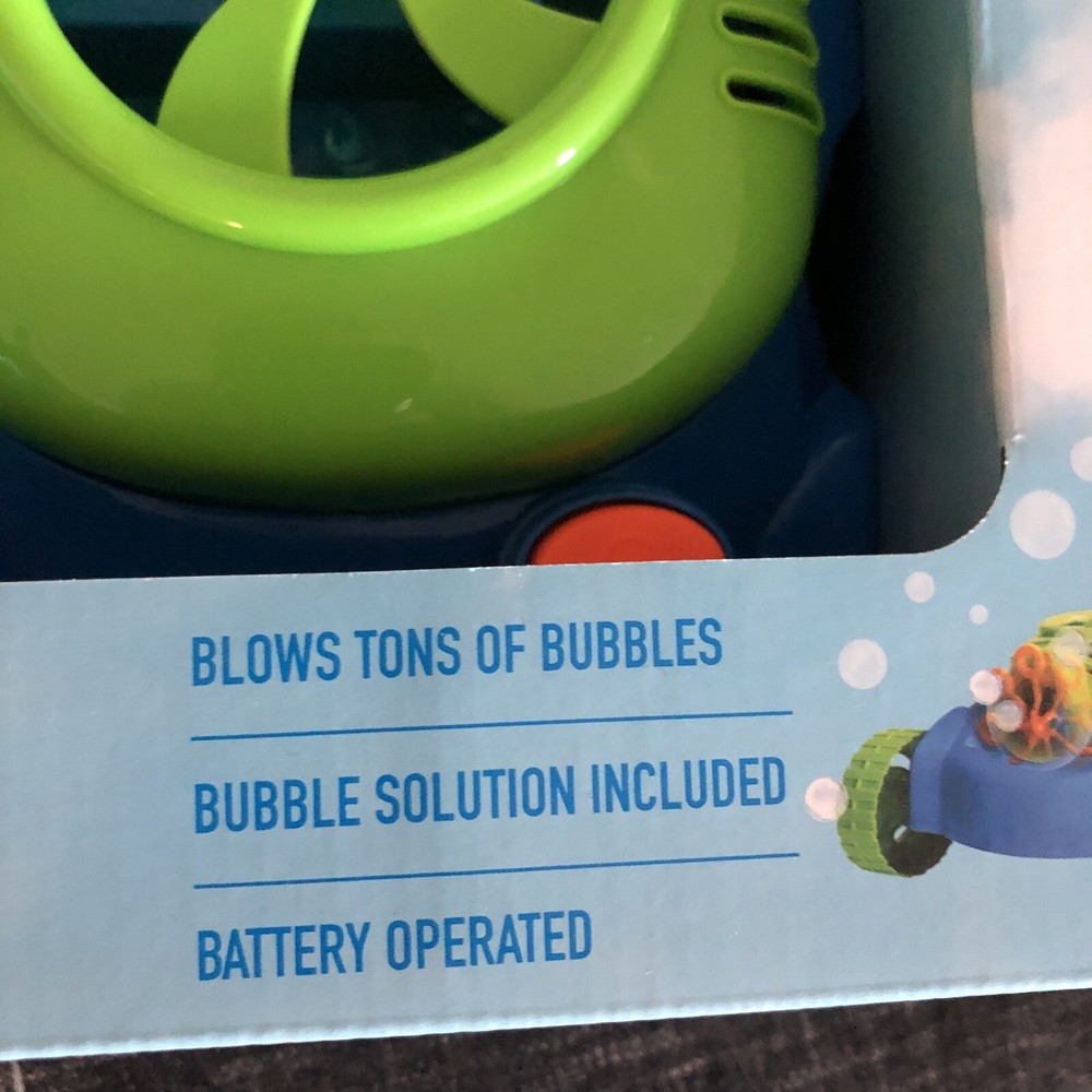 Bubble Blowing Lawn Mower with Bubble Solution Included NEW Free Shipping