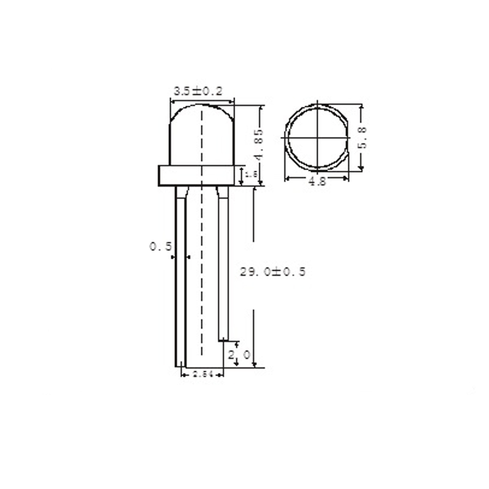100Pcs New 5mm White LED Lamps Light 2300mcd