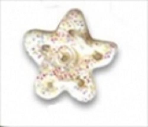 White Glitter Snowflake button by Just Another Button Company