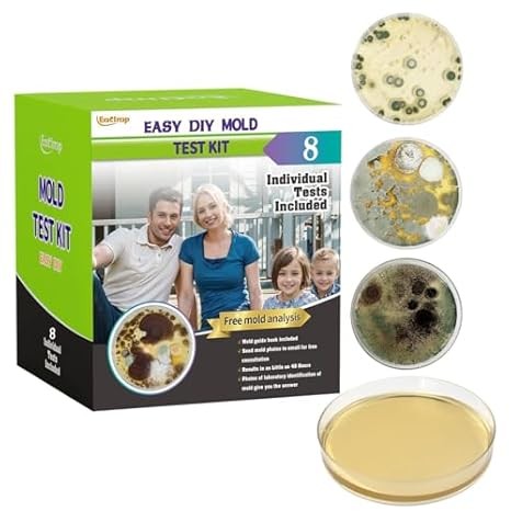 Home Mold Test Kit - 8 Tests, DIY Detection, Surface & Air Quality Guide